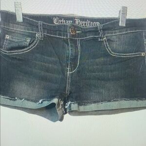Urban Heritage Women's Blue Denim Shorts
